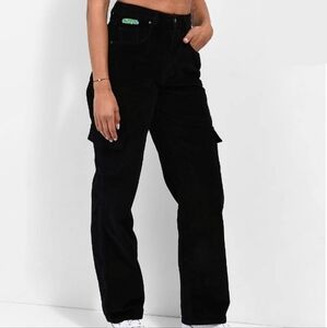 Empyre Tori Black Corduroy Cargo Skate Pants
